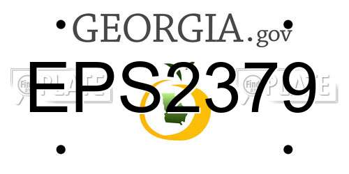 EPS2379 Georgia License Plate