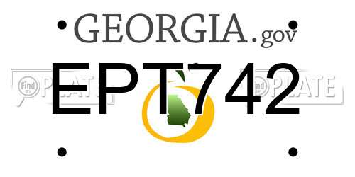EPT742 Georgia License Plate