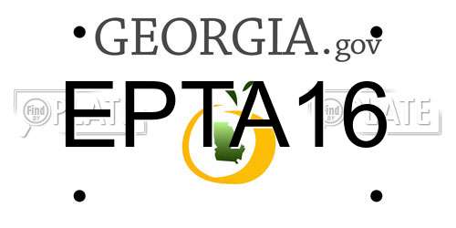 EPTA16 Georgia License Plate