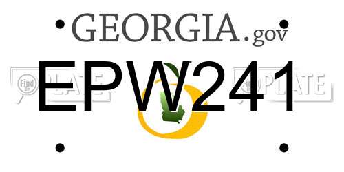 EPW241 Georgia License Plate