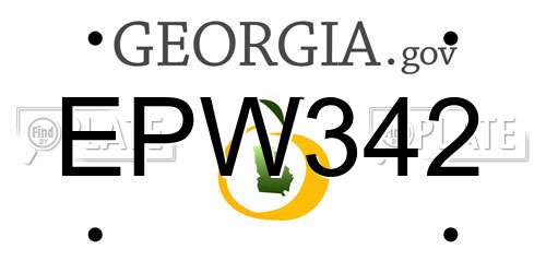 EPW342 license plate in GA state