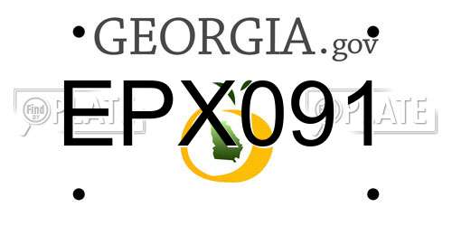 EPX091 Georgia License Plate