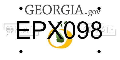 EPX098 Georgia License Plate