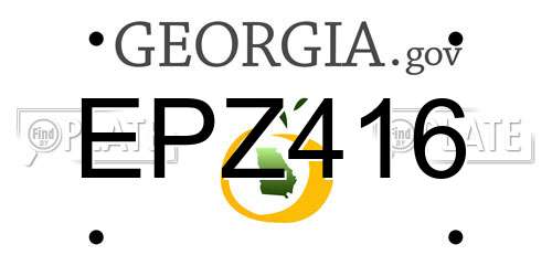EPZ416 Georgia License Plate