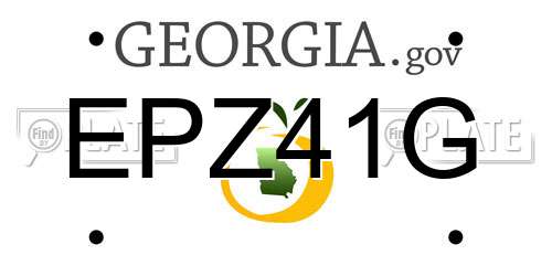 EPZ41G Georgia License Plate