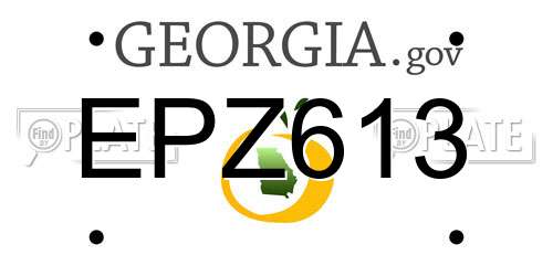 EPZ613 Georgia License Plate