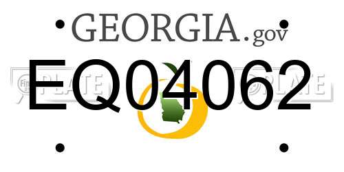 EQ04062 Georgia License Plate