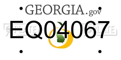 EQ04067 Georgia License Plate