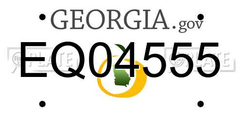 EQ04555 Georgia License Plate