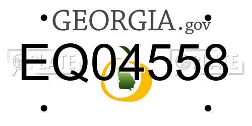 EQ04558 Georgia License Plate