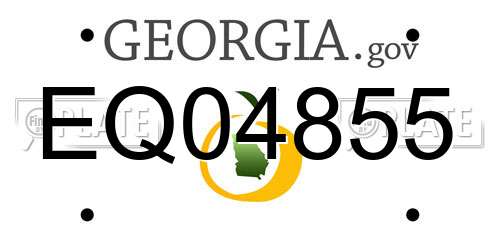 EQ04855 Georgia License Plate
