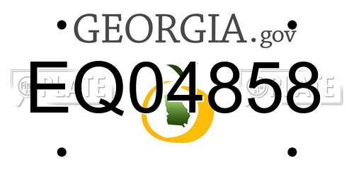 EQ04858 Georgia License Plate