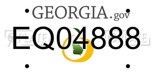 EQ04888 Georgia License Plate