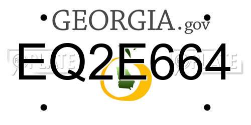 EQ2E664 Georgia License Plate