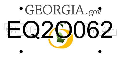 EQ2O062 Georgia License Plate