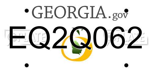 EQ2Q062 Georgia License Plate