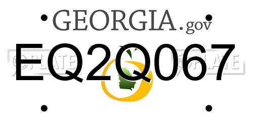 EQ2Q067 Georgia License Plate