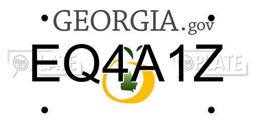 EQ4A1Z Georgia License Plate