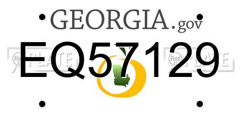 EQ57129 Georgia License Plate