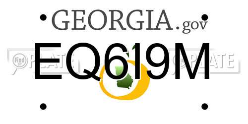 EQ6I9M Georgia License Plate