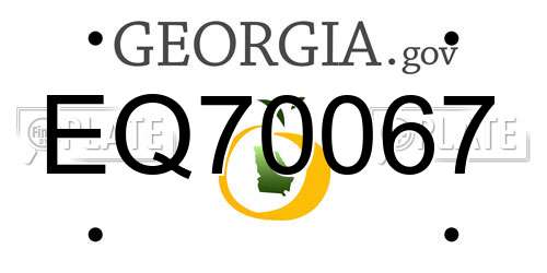 EQ70067 Georgia License Plate