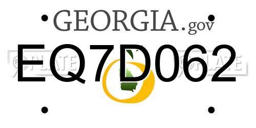 EQ7D062 Georgia License Plate