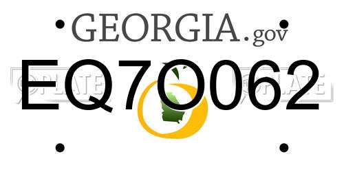EQ7O062 Georgia License Plate