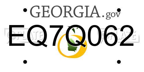 EQ7Q062 Georgia License Plate