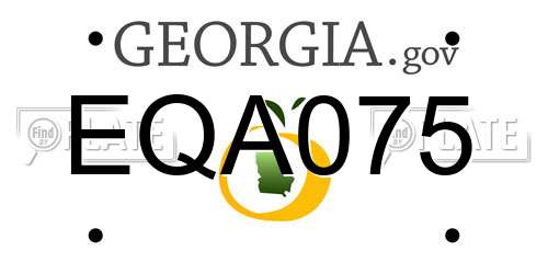 EQA075 Georgia License Plate