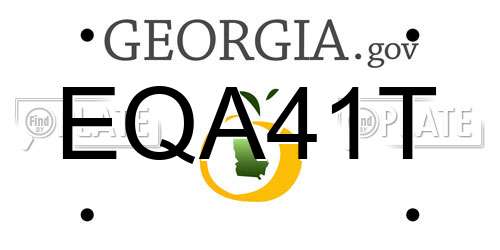 EQA41T Georgia License Plate