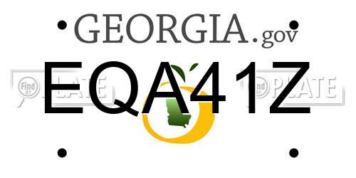 EQA41Z Georgia License Plate