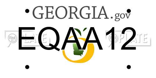 EQAA12 Georgia License Plate