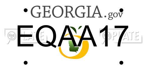EQAA17 Georgia License Plate