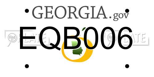 EQB006 Georgia License Plate