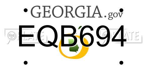 EQB694 Georgia License Plate