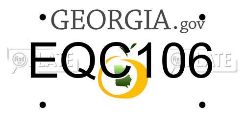 EQC106 Georgia License Plate