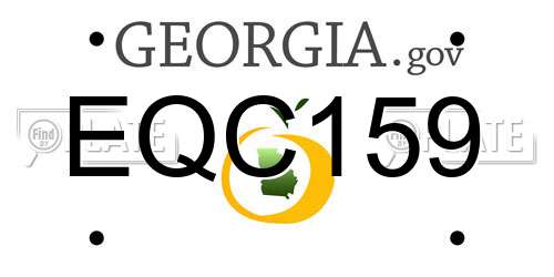 EQC159 Georgia License Plate