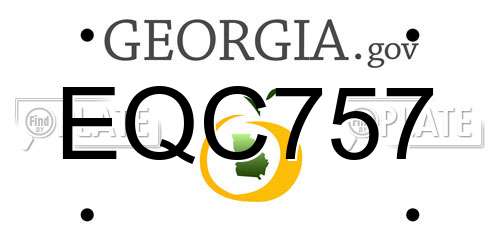 EQC757 Georgia License Plate