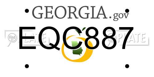 EQC887 Georgia License Plate