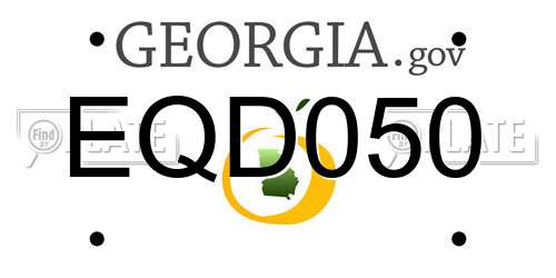 EQD050 Georgia License Plate