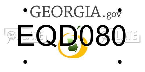 EQD080 Georgia License Plate
