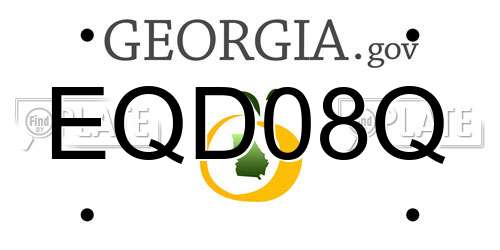 EQD08Q Georgia License Plate