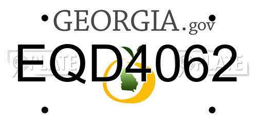 EQD4062 Georgia License Plate