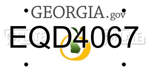 EQD4067 Georgia License Plate