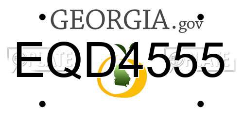 EQD4555 Georgia License Plate