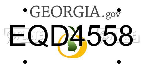 EQD4558 Georgia License Plate