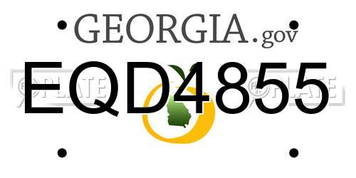 EQD4855 Georgia License Plate