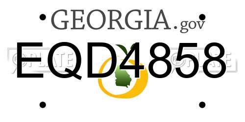 EQD4858 Georgia License Plate