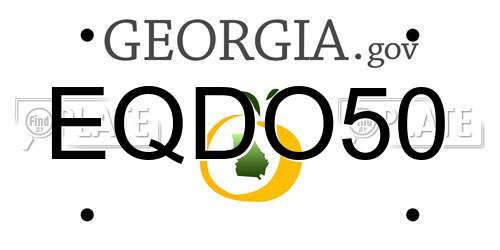EQDO50 Georgia License Plate
