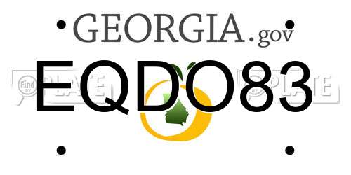 EQDO83 Georgia License Plate